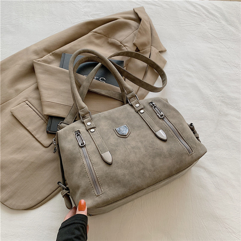 New cross-border foreign trade women's bag 2024 Retro casual handbag, European and American trend single-shoulder crossbody bag, tote bag for women details Picture