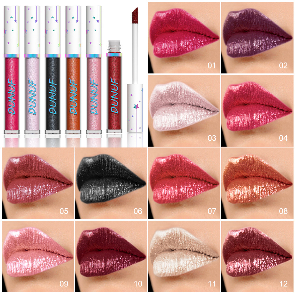 Check out DUNUF 12-color lipstick, pearlescent long-lasting waterproof lip gloss! Link Disclaimer - For Foreign trade only full figure