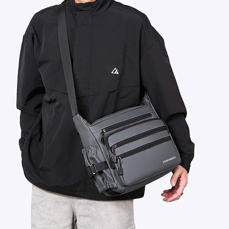 Cross-border men's crossbody bag, PU large-capacity messenger bag, Japanese-style simple functional single-shoulder bag, fashionable and versatile casual bag Application Scenario