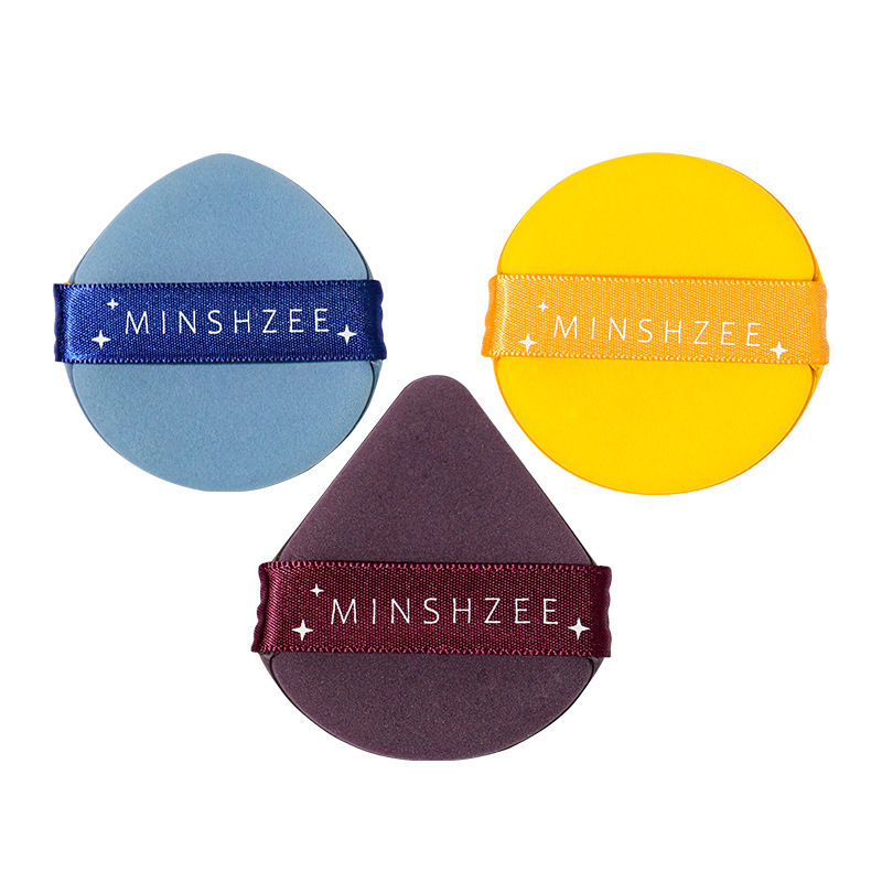 【 Three-piece Set 】 Super soft powder puff cushion, no need to eat foundation, dry and wet dual-purpose beauty egg sponge powder puff for women to cross borders Item Picture