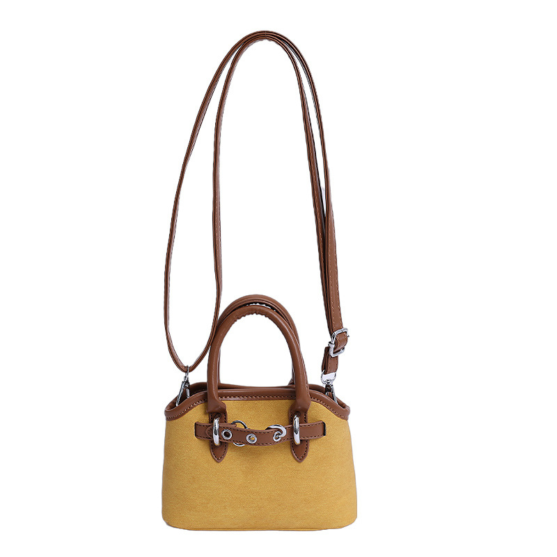 Korean-style fashionable and high-quality hand-held shell bag for women, 2025 summer trend, color-blocking and versatile commuting single-shoulder crossbody bag Item Picture