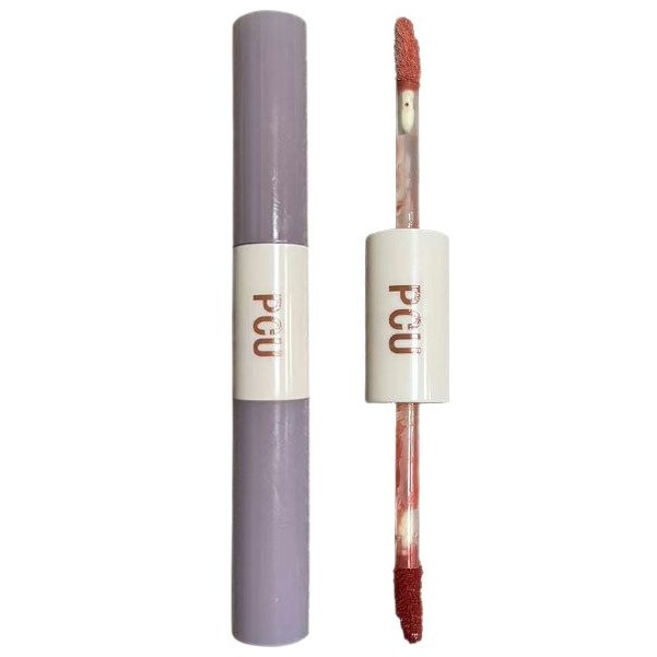 PCU dual-head dual-effect Lip gloss is rich in color, light and thin, with a matte finish that exudes a long-lasting girlish charm without smudging. It is a velvet matte lipstick Item Picture