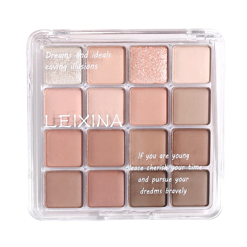 Rexina 16-color Sunset Magic Eyeshadow Palette: Pearl, matte, bright ground, fine, sparkling, and pink blush makeup Item Picture