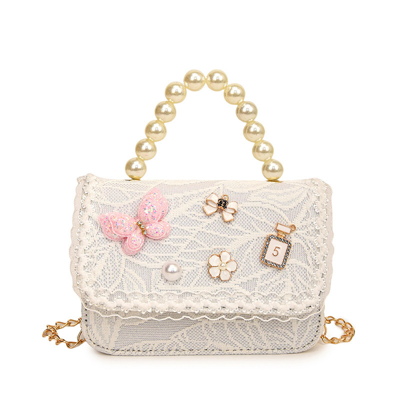 Korean-style trendy children's crossbody bag, summer matching bag for little girls, fashionable little chanel-style cartoon single-shoulder crossbody small bag Item Picture