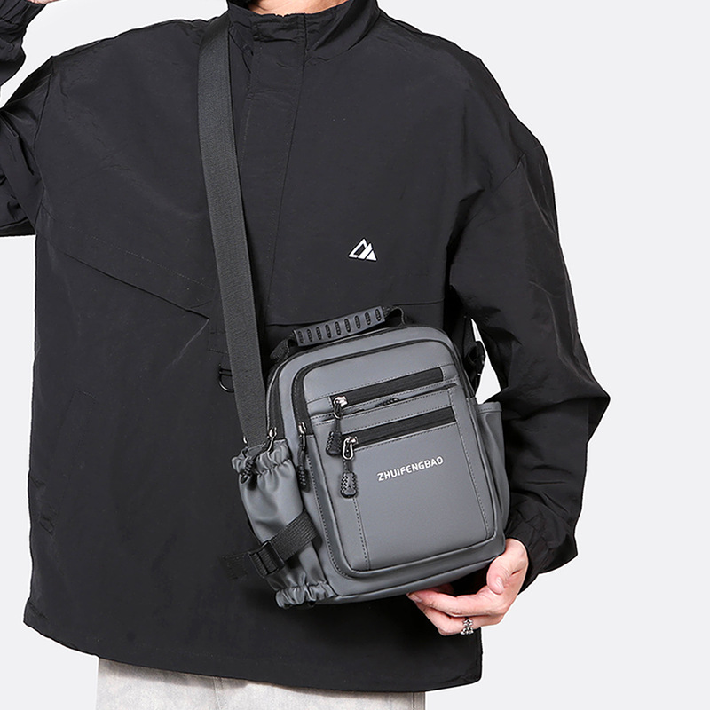 The 2024 new large-capacity messenger bag is a fashionable and versatile casual men's crossbody bag with a simple and functional Japanese style details Picture