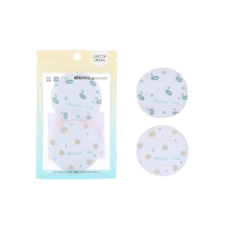 LMLTOP Cartoon pattern Cushion Powder Puff, two sets of hydrophilic non-latex Makeup Puff TOP-144 Item Picture