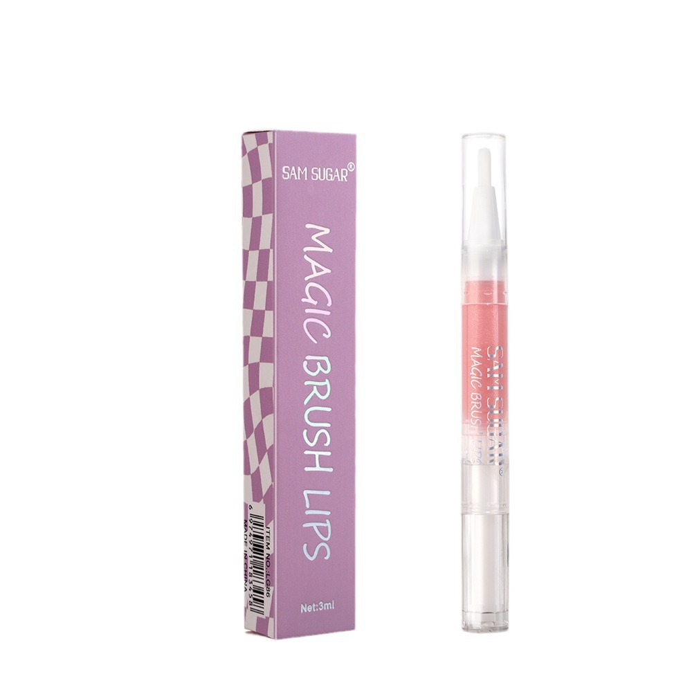 SAM SUGAR 6-color Fruit Honey Rotating Lip Gloss Pearl Lip Gloss Mirror Lip Honey Lip Oil Item Picture