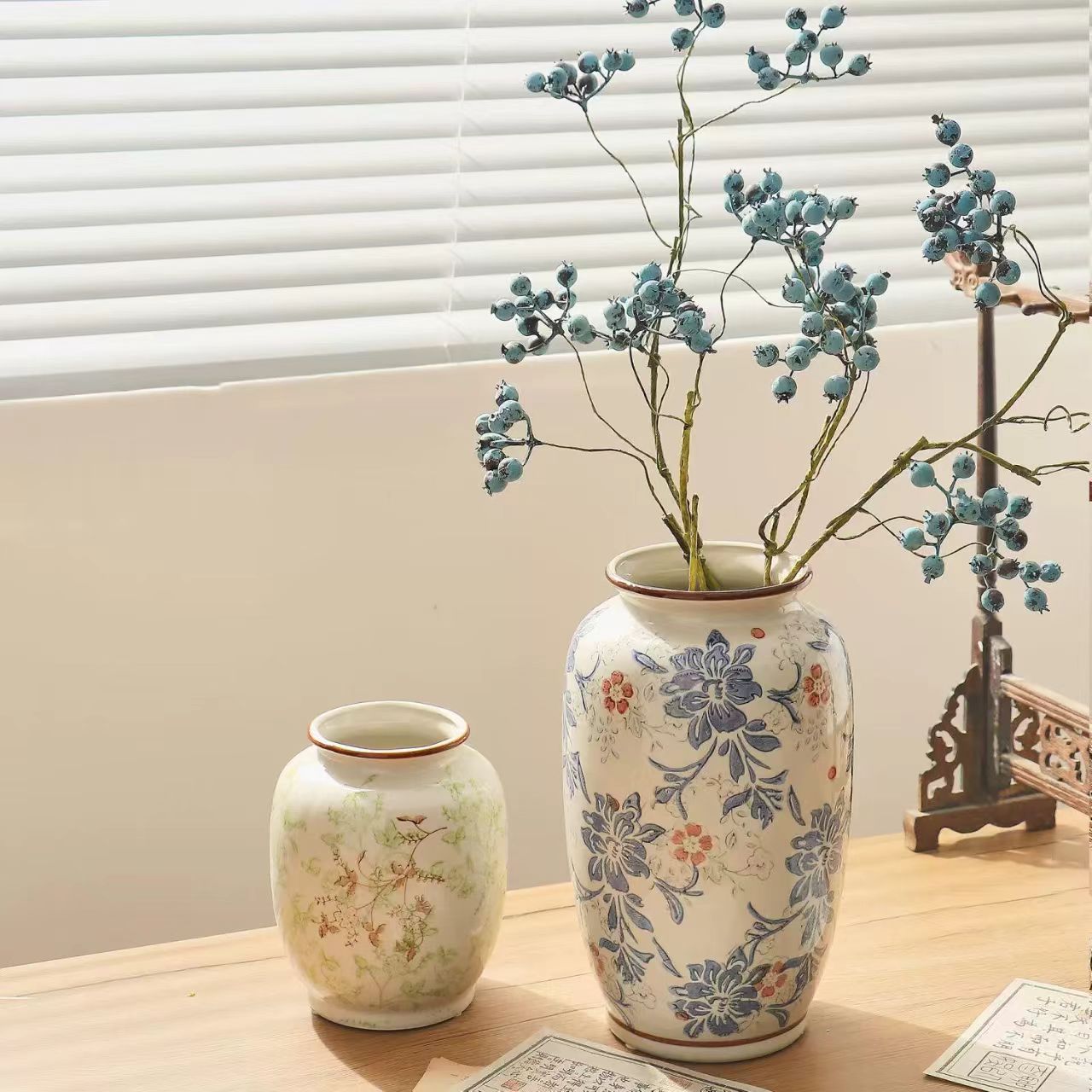 National trend home beautification artworks/handicrafts decoration blue and white porcelain ornaments, flower pot ornaments, handicrafts ornaments, artworks, ceramic small ornaments