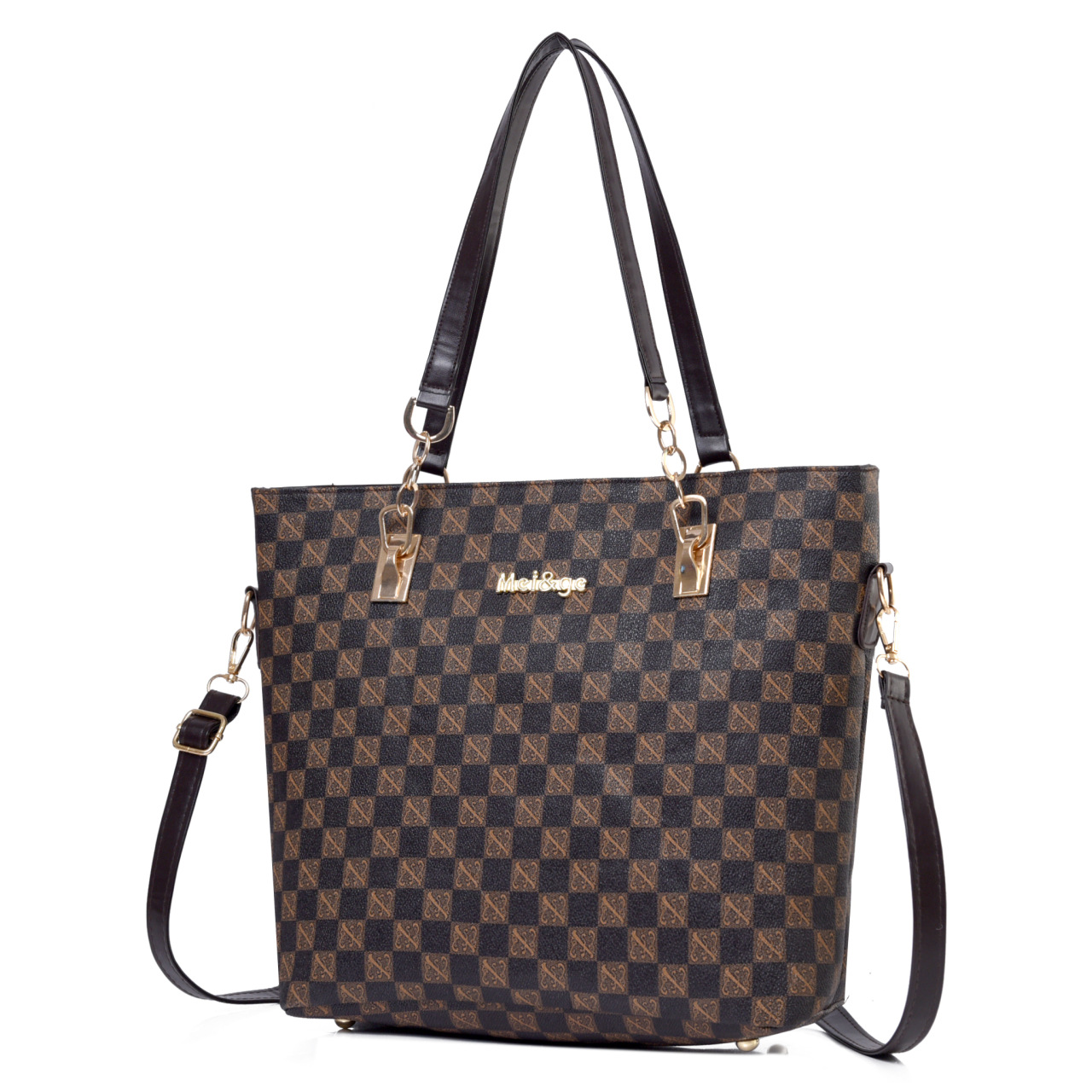 Cross-border 2024 new women's bag, European and American fashion trend printed six-piece set, mother and child bag, hand-held bag, shoulder crossbody bag details Picture