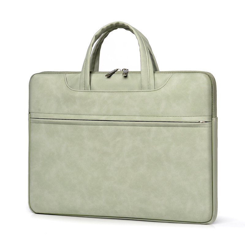 Wear-resistant leather laptop bag, women's tablet ipad protective bag, PU leather notebook liner bag, lightweight single-shoulder bag Application Scenario