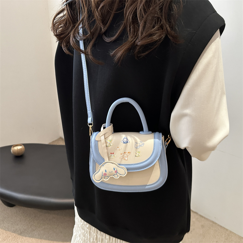 Children's Kuromi Bag 2024 New Cute Cartoon Girl princess handbag, girl accessory, single-shoulder crossbody bag Specification drawing