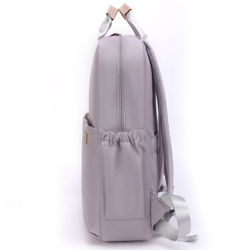 Ladies' simple backpack, shockproof computer bag, multi-functional and fashionable student backpack, solid-color casual commuting backpack for men Application Scenario