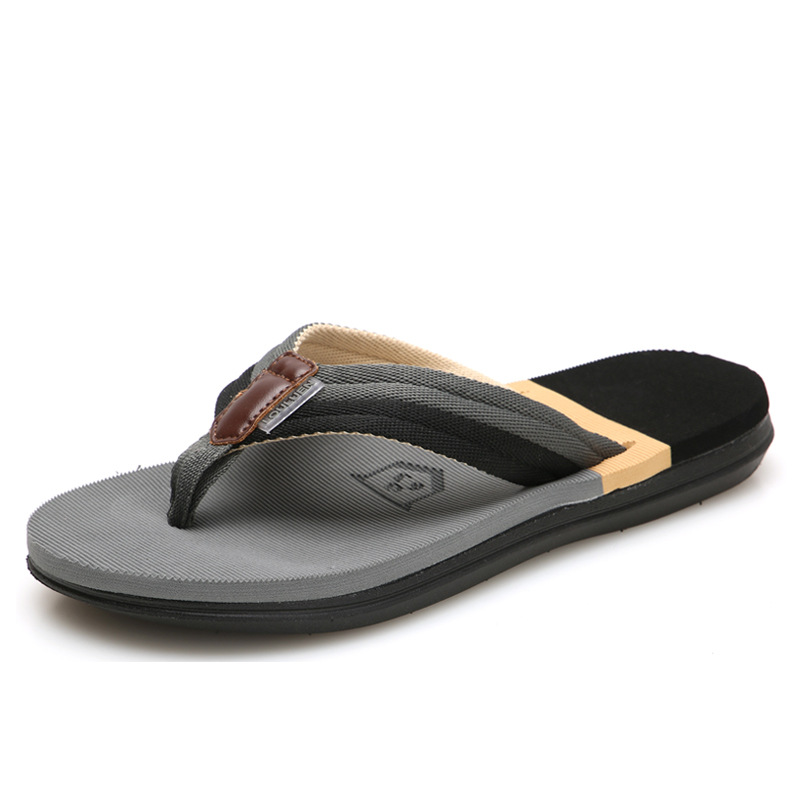 Summer new student couple flip-flops beach shoes, men's outdoor casual anti-slip flip-flops, large size Item Picture