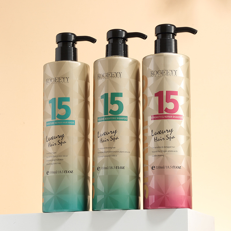 KOGEEYY Cross-border Exclusive Shampoo and Conditioner 550ml Volumizing Nourishing Shampoo and Conditioner Hair shampo Application Scenario