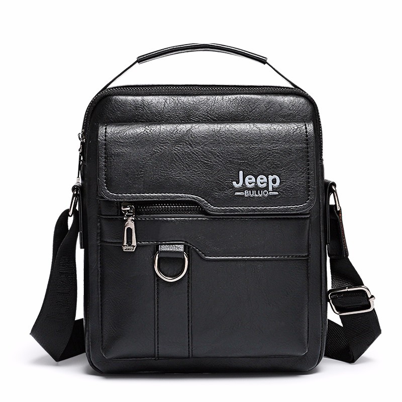 PU Men's JEEP business bag, retro crossbody bag, large-capacity men's bag, single-shoulder bag, casual briefcase, cross-border Specification drawing