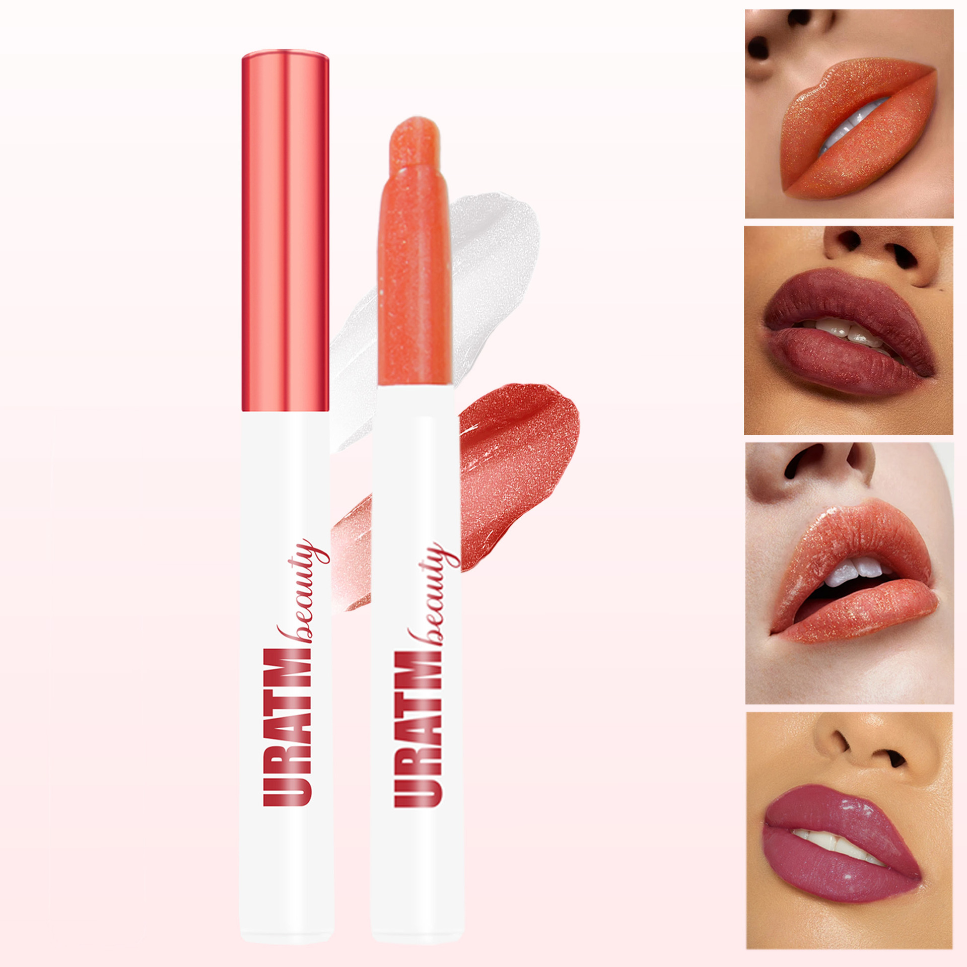 Cross-border six-color moisturizing and hydrating lipstick with fine luster, moisturizing and hydrating, waterproof, not easy to fade and not easy to stick to cups full figure