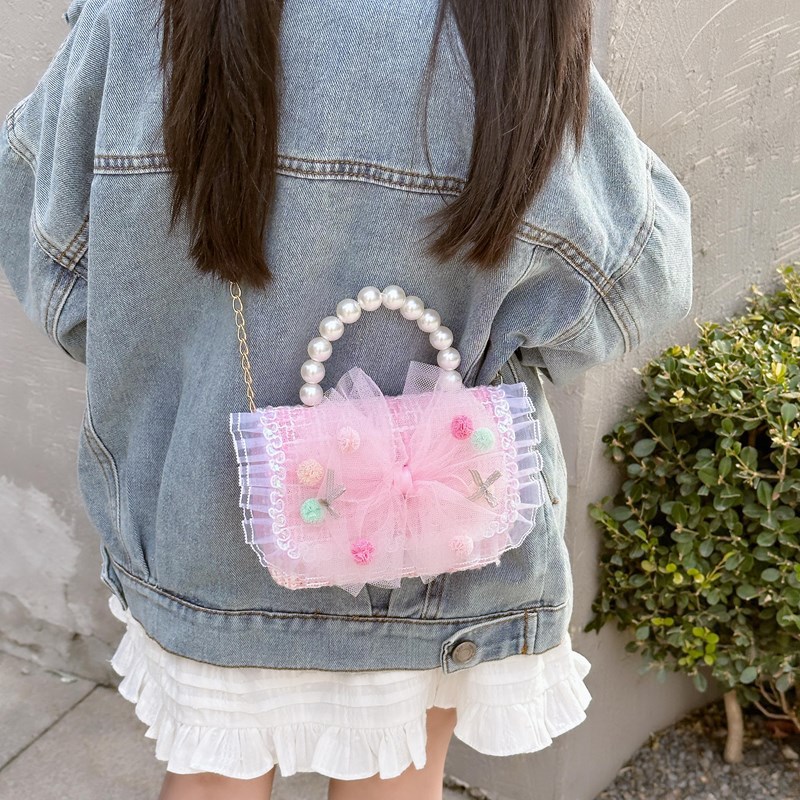 Children's bags, cute girls' crossbody bag, 2024 new fashionable girls' princess bag, handbag, small square bag Specification drawing