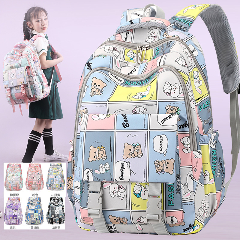 The new schoolbag is dirt-resistant for primary school students. It has a large capacity for grades 34 and 56 and a high appearance level printed backpack for junior high school students Application Scenario