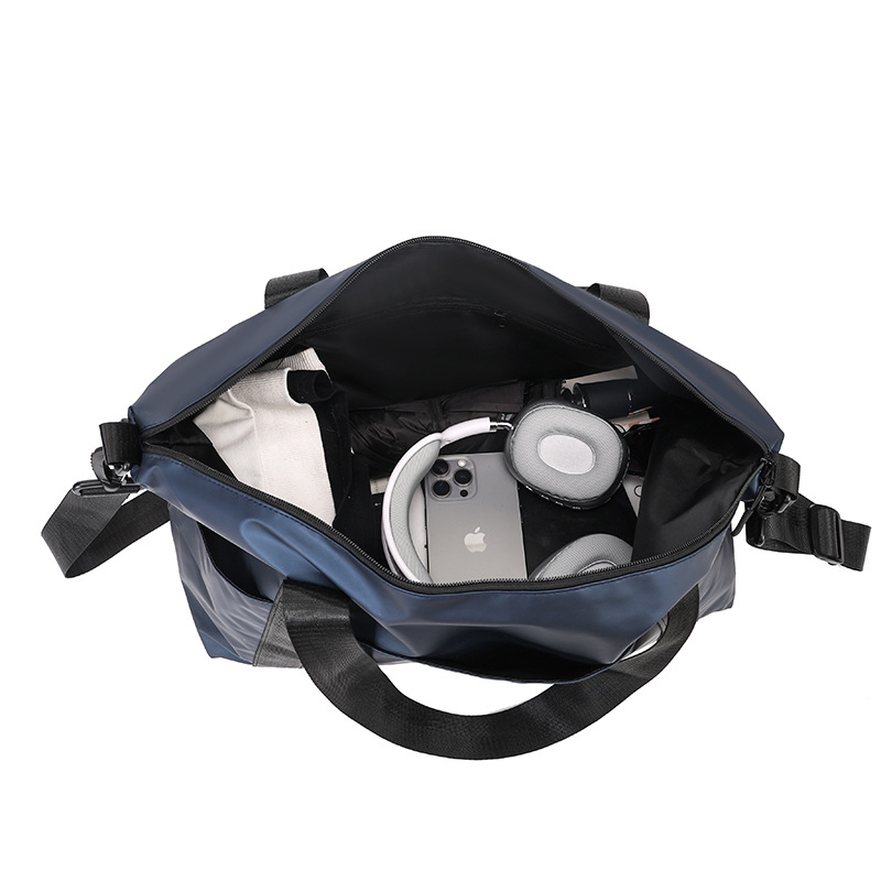 Men's short-distance business trip multi-pocket classified casual travel bag, large capacity, simple and fashionable carry-on luggage bag Item Picture