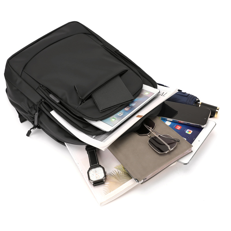 2024 New Korean version men's backpack, large capacity, simple commuting computer bag, junior high school and senior high school schoolbag, cross-border Item Picture