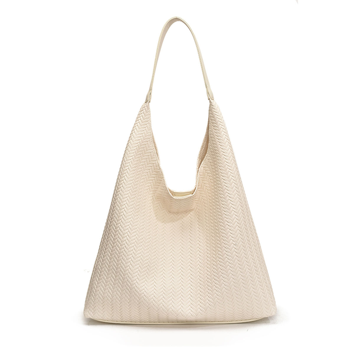 In 2025, a new Korean-style casual woven pattern large-capacity tote bag for women's commuting to work Item Picture
