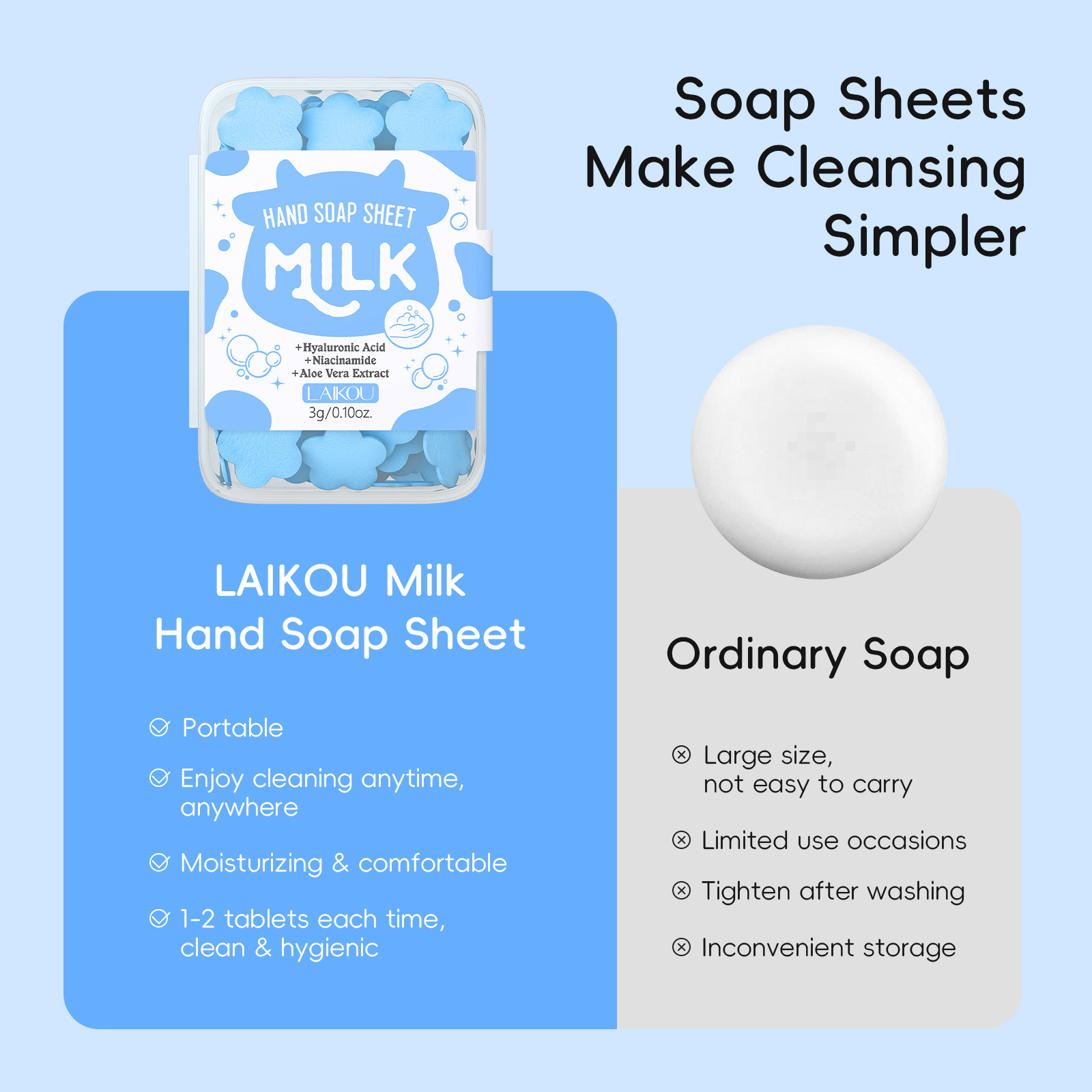 Disposable milk-flavored soap sheets, portable soap paper, mini petal hand sanitizers for students and children to carry around Application Scenario
