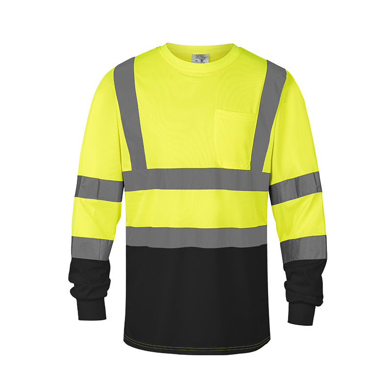 Reflective Clothing, Sun Protection, Breathable, Round-Neck Reflective T-Shirt, High-Brightness Work Clothes For Construction