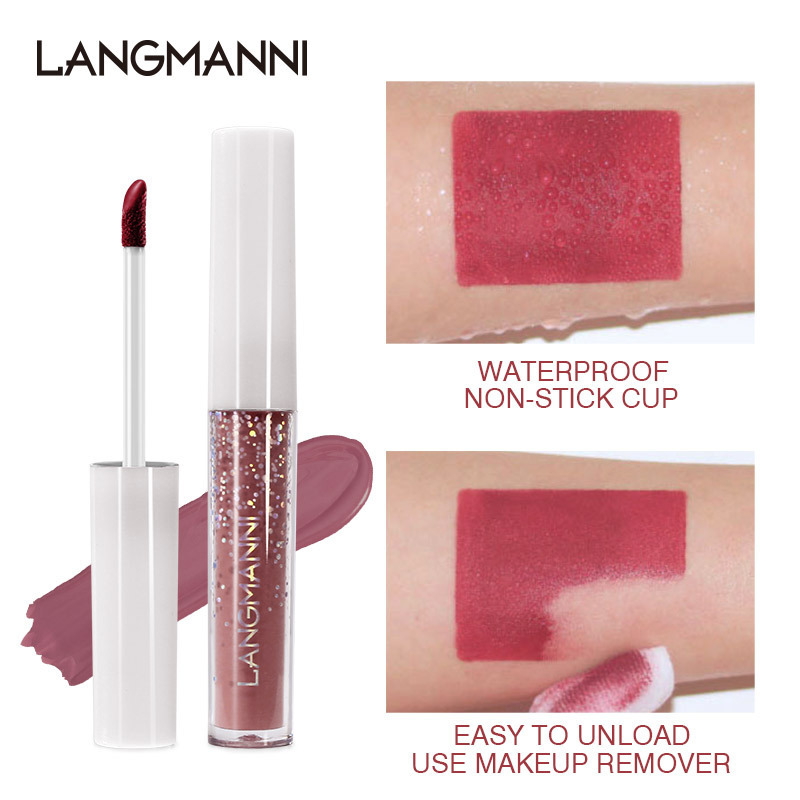 Langmanni 24-piece lip gloss set Matte water-resistant and non-stick cup lip gloss set Application Scenario