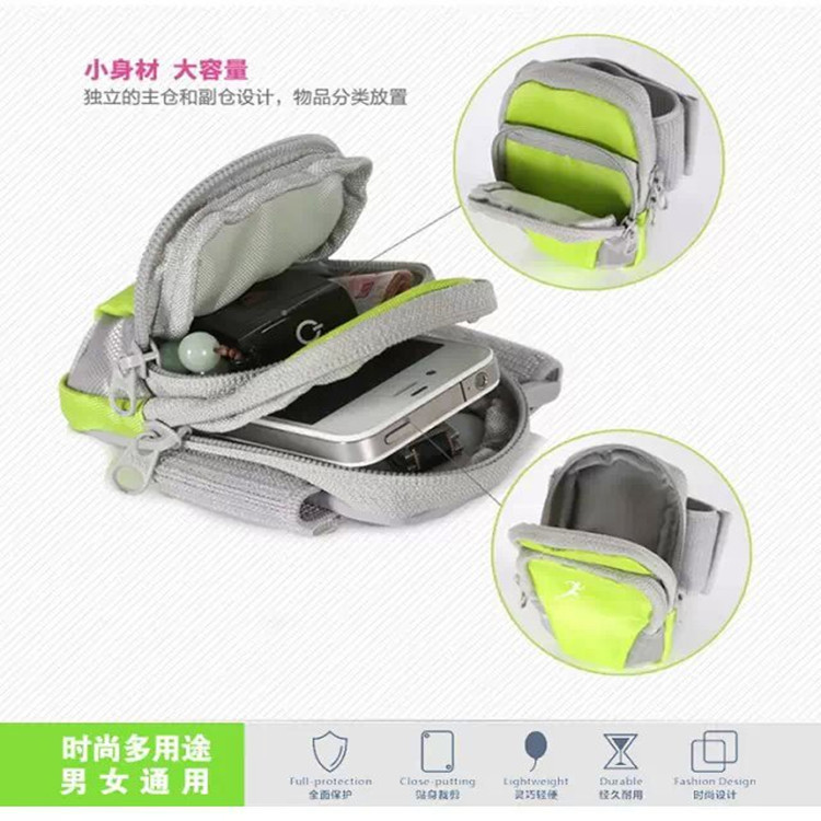 Supplying wrist bags for fashionable men and women's outdoor running sports, lightweight wallets, colorful arm bags with zero mobile phones Item Picture