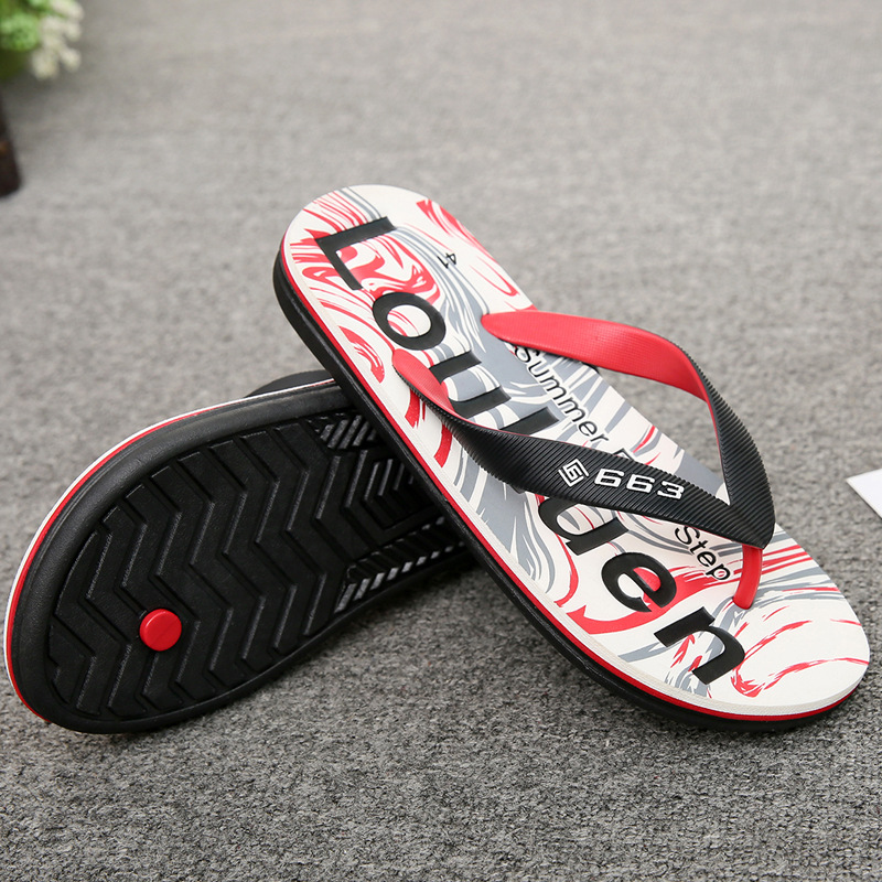 Wholesale of new anti-slip flip-flops for men, casual flip-flops, rubber slippers for feet, and summer beach sandals for men full figure