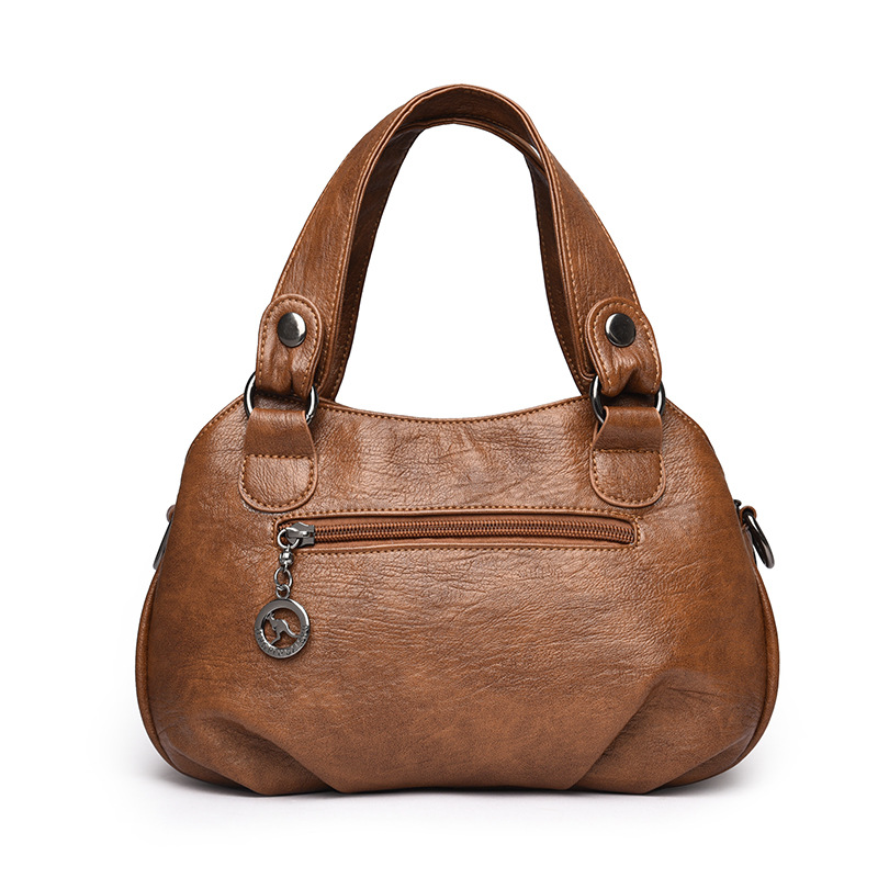 Cross-border bestsellers: Women's retro tote bag, versatile middle-aged mom bag, multi-layered large-capacity single-shoulder crossbody bag Specification drawing