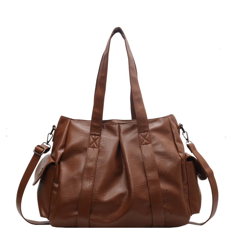 European and American large-capacity soft leather tote bags for women, 2023 new trendy handbags, single-shoulder spring and summer bags, crossbody bags Item Picture