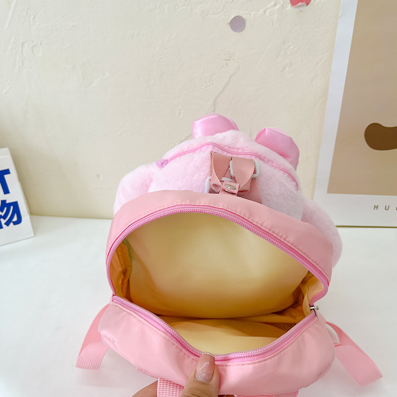 2022 New Korean style Children's cartoon Backpack, fashionable kindergarten schoolbag, cute kids' plush rabbit backpack Application Scenario