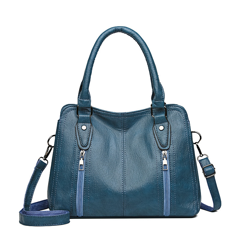 2024 Summer new women's bag, European and American large bag, hand-held tote bag, soft leather large capacity, single-shoulder crossbody women's bag Item Picture