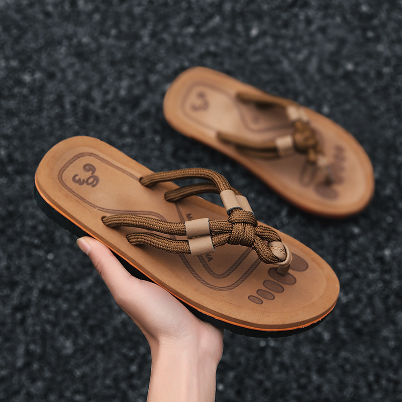 Cross-border new couple flip-flops beach slippers women 's summer outerwear Korean casual flip-flops women slippers Specification drawing