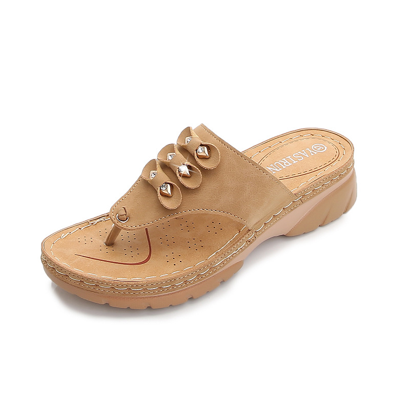 Wholesale of 2021 new style casual high-heeled sandals for women with round heads, cross-border large-sized women's sandals Specification drawing