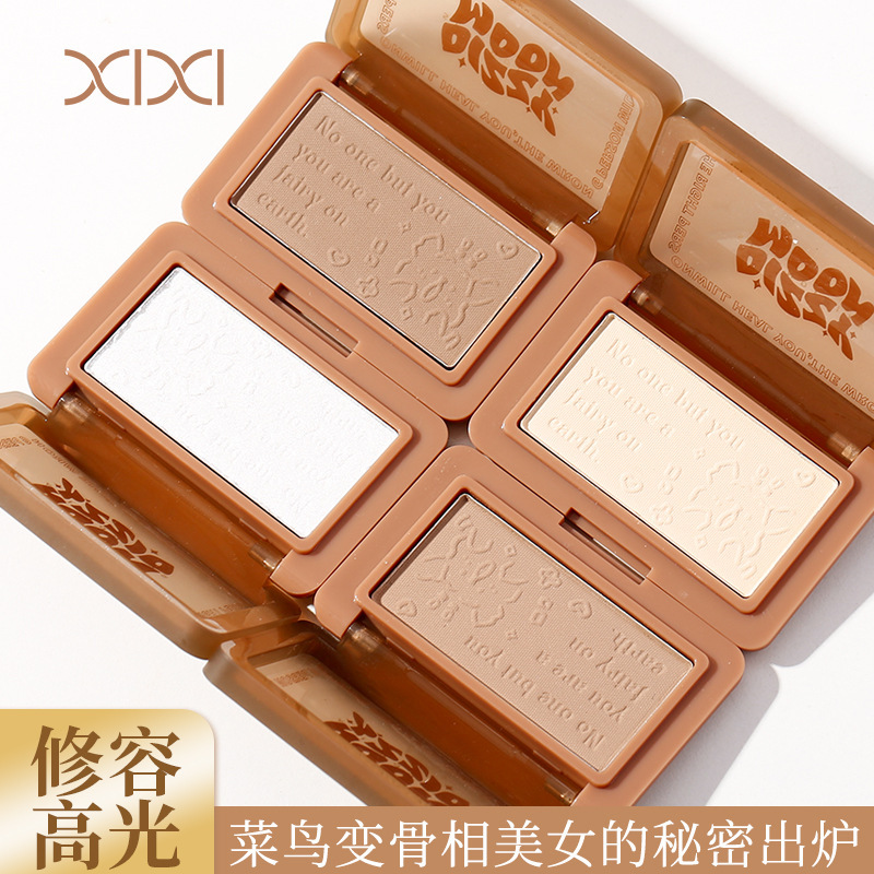 xixi Toasted continuous Contouring Plate Matte Facial three-dimensional brightening Nose Shadow Shadow Side Shadow Hairline Contouring powder full figure
