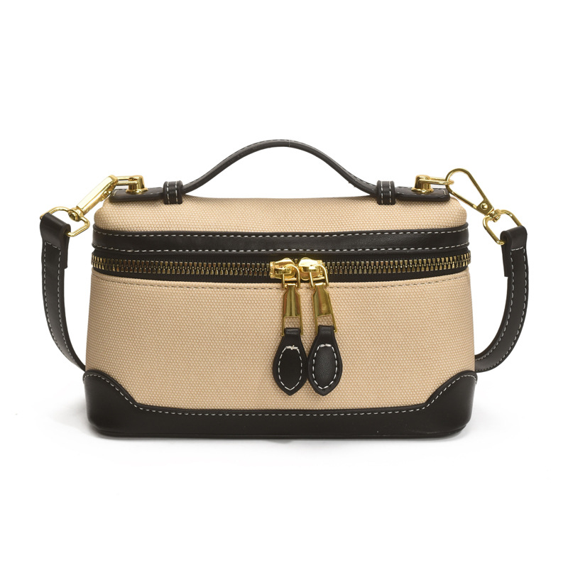 This year's popular versatile women's bags: 2025 new color-blocking commuter handbags, casual niche makeup bags, and crossbody bags Item Picture
