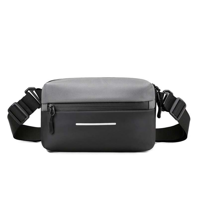 New personalized, casual and versatile crossbody bag, fashionable and trendy nylon single-shoulder bag, wholesale men's chest bag for outdoor travel Item Picture