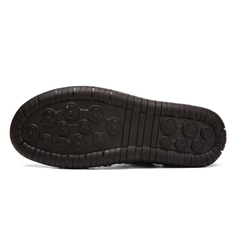 Amazon cross-border Spring/Summer men's oversized sandals, men's trendy leather beach shoes, casual flip-flops, men's shoes, sewn shoes Specification drawing