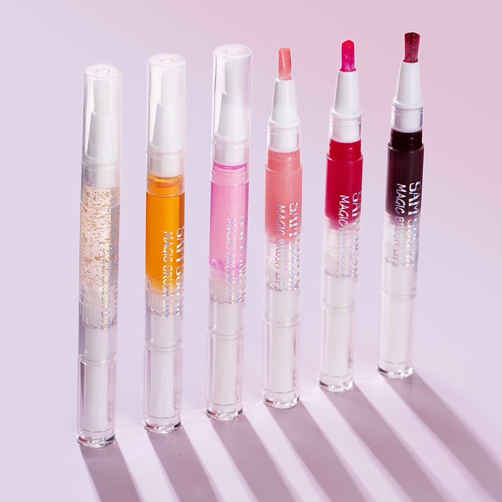 SAM SUGAR 6-color Fruit Honey Rotating Lip Gloss Pearl Lip Gloss Mirror Lip Honey Lip Oil details Picture