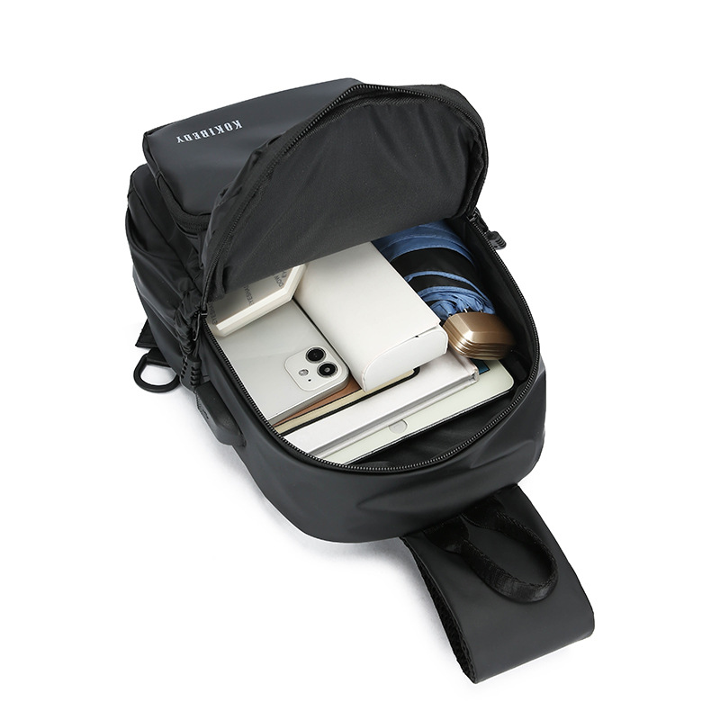 Men's chest bag, crossbody bag, single-shoulder bag, multi-functional large-capacity men's bag, water-resistant chest bag, small bag, cross-border Item Picture