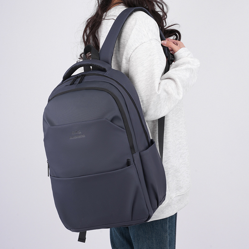New men's backpack, a universal large-capacity laptop bag for business trips, and a simple and casual travel backpack details Picture