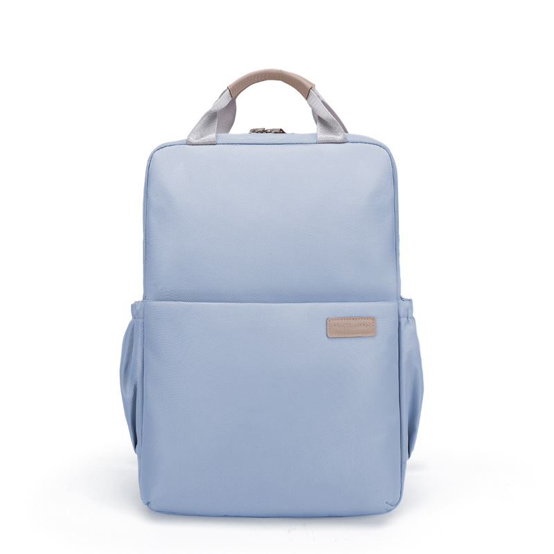 Ladies' simple backpack, shockproof computer bag, multi-functional and fashionable student backpack, solid-color casual commuting backpack for men full figure