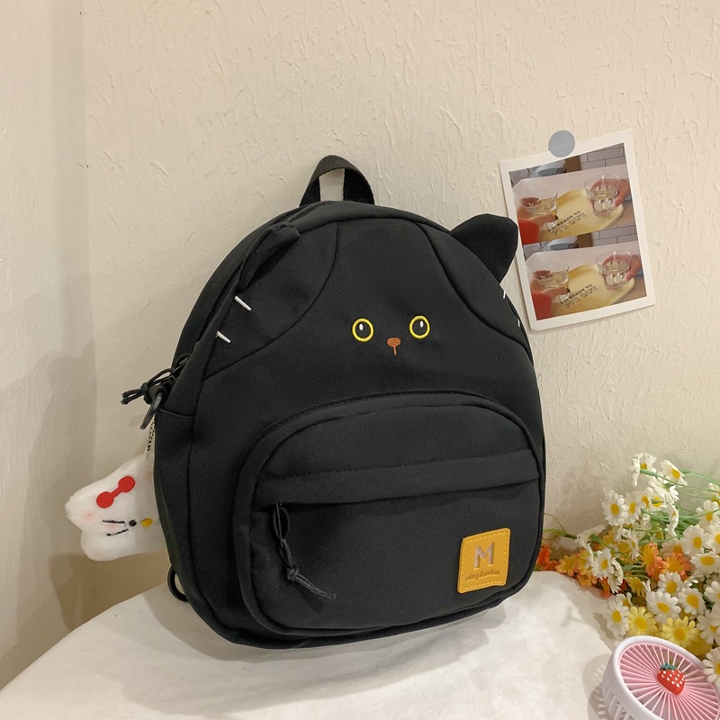 Cute cartoon cat backpacks for girls, kindergarten and primary school students, fresh and clean travel and spring outing small backpacks Specification drawing