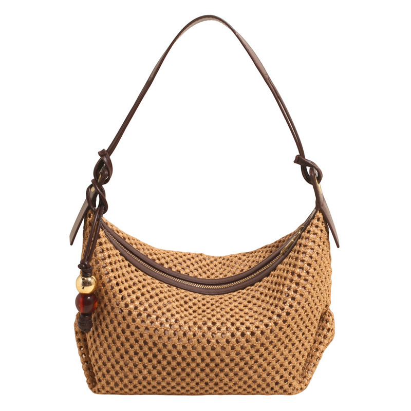 Summer niche vacation-style woven underarm bag for women 2025 new casual seaside and beach single-shoulder handbag trend Item Picture