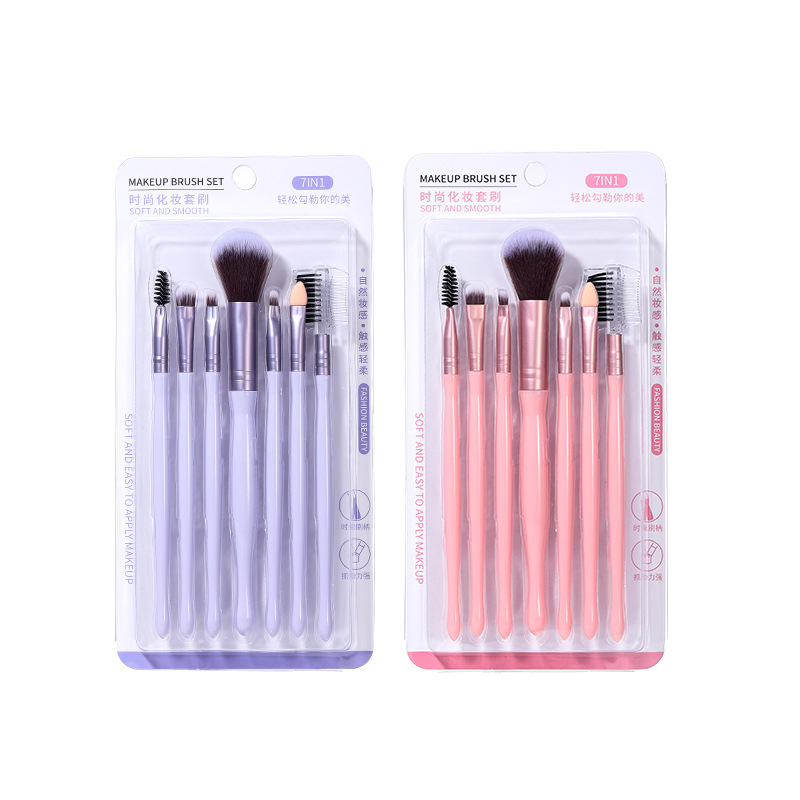 LMLTOP Makeup Brush 7-piece beginner's loose powder eyeshadow brush Portable makeup set Brush SY608 Item Picture