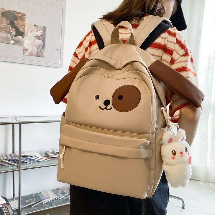 Cartoon schoolbag, schoolbag for primary school girls, cute dog, student girl backpack, large-capacity, lightweight backpack full figure