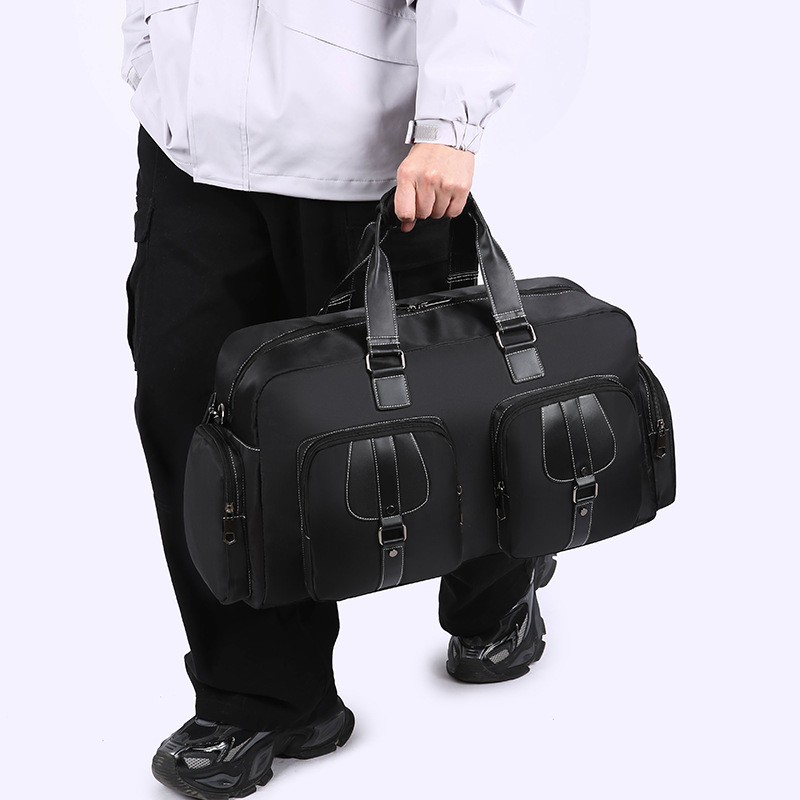 In-stock cross-border luggage bags, business trip bag covers, men's hand-held, crossbody and foldable travel bags details Picture
