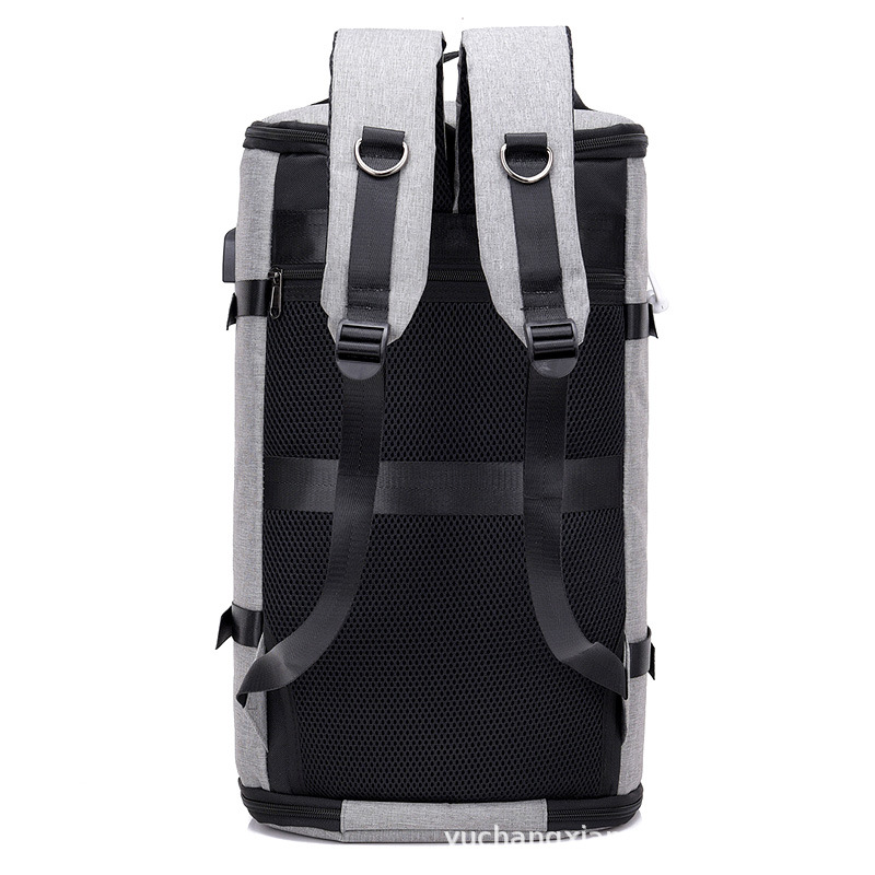 Wholesale Oxford cloth schoolbags in stock, large-capacity outdoor travel backpacks, multi-purpose luggage backpacks, customized logos Specification drawing